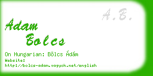 adam bolcs business card